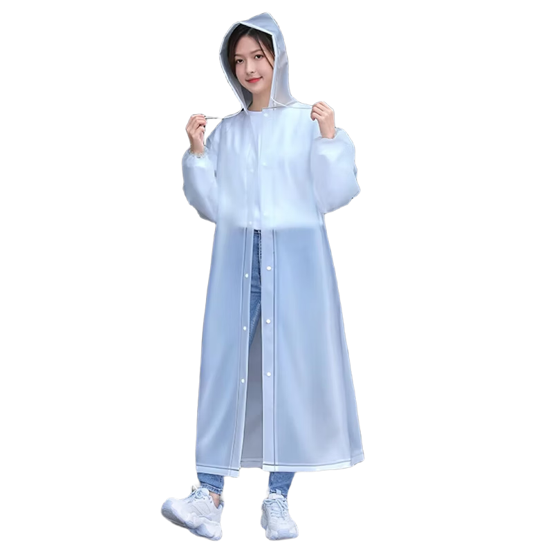 Jtrip Disposable Thickened Portable Card Raincoat Long Anti-Storm Adult Rain Poncho 3-Pack Mixed Colors