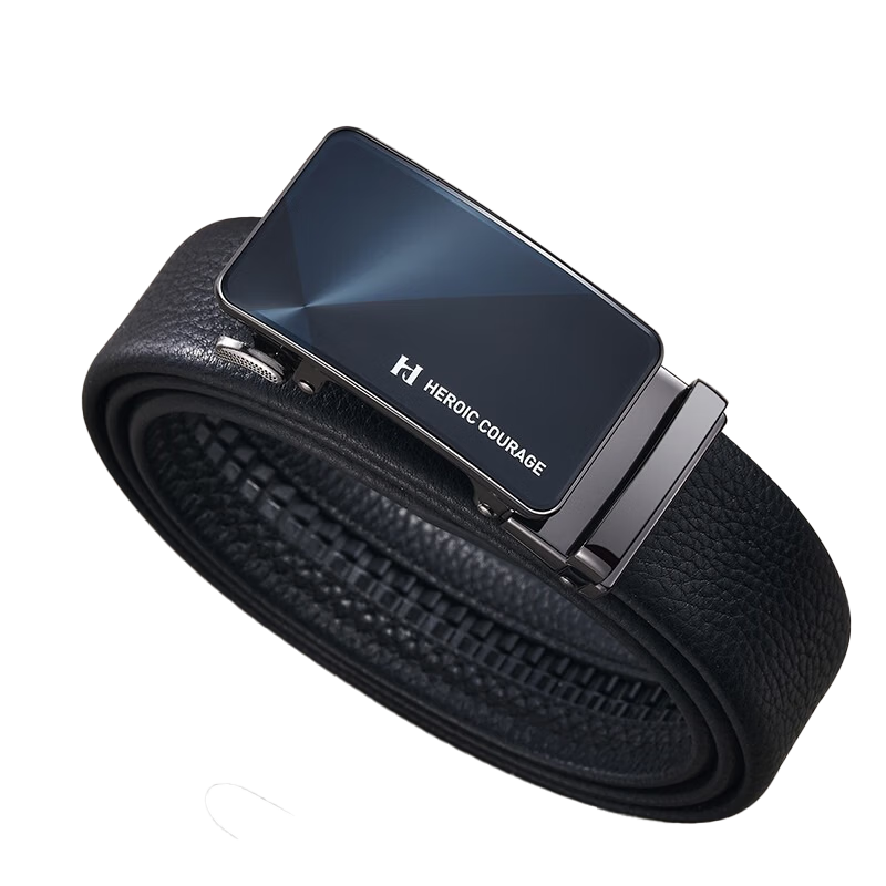 HLA Men's Belt, Top-Grain Leather, Automatic Buckle, Waistband, Practical Birthday Gift for Dad Or Husband, New Style