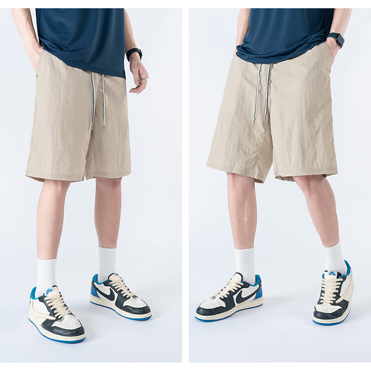 GLM Men's Summer Loose Comfortable Shorts, Wearable Outside, Five-Point Chinese Style Basketball Running Pants 16