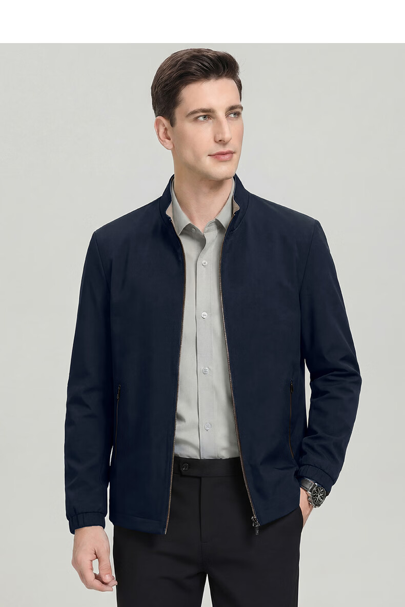 Shanshan [Three-proof Seamless Lapel] Men's Jacket Spring Autumn Business Executive Workwear Casual Middle-aged Dad Coat 17