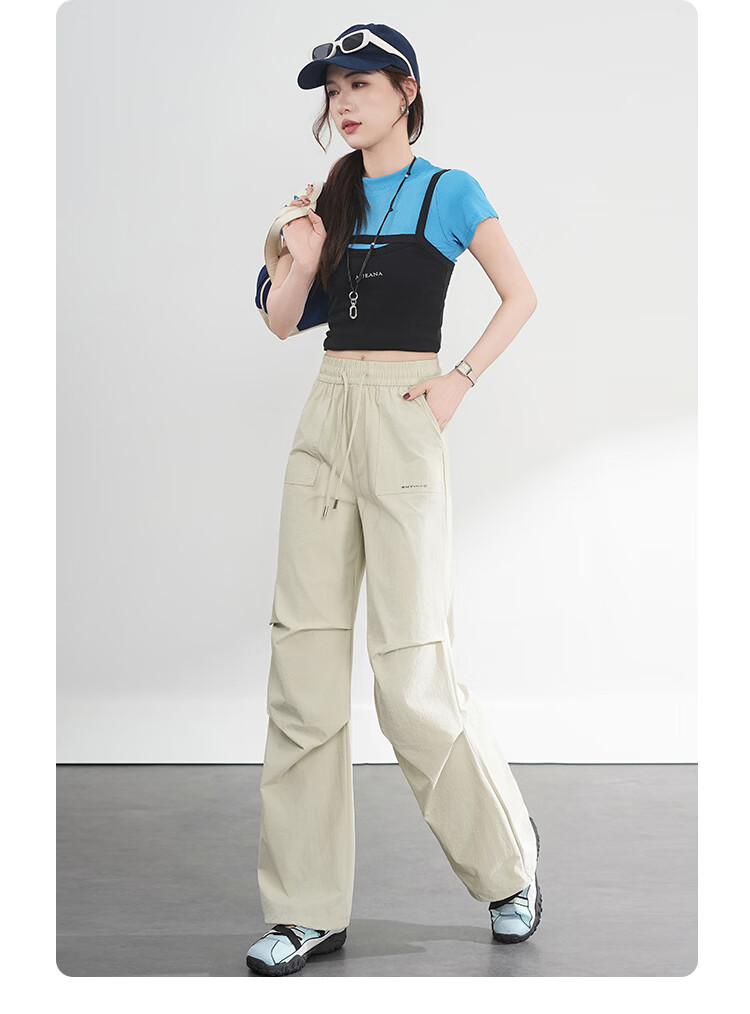Free Style Women's Cargo Pants Summer Thin 2026 New High Waist Slim Waterproof Quick-Dry Outdoor Paratrooper Hiking Tactical Pants 18