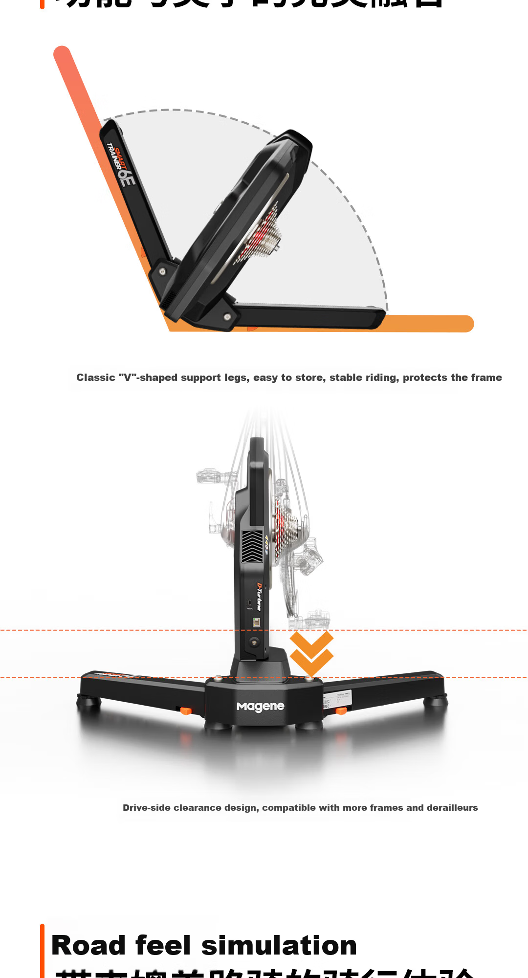 Magene T600 Eco Smart Direct-Drive Indoor Cycling Trainer for Mountain and Road Bikes with Self-Generating Power and External Charging 13