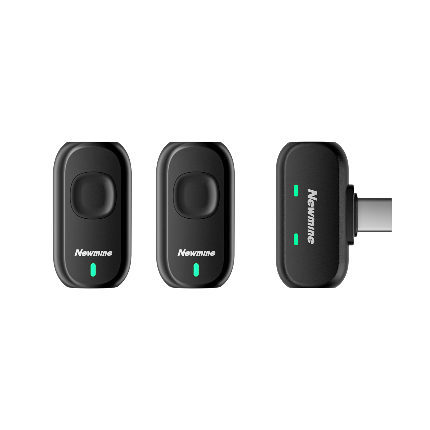 Newman MC261 Wireless Lavalier Microphone for Mobile Interview Recording, Noise-Cancelling Dual-User Version with Charging Base for Streaming and Broadcasting
