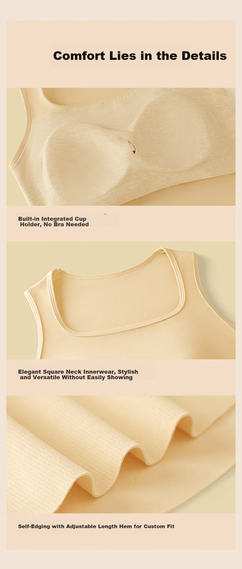 Ziyu Style Women's Thermal Vest 7A Antibacterial Base Layer Autumn Winter Bra-Integrated Mulberry Silk Undershirt 16