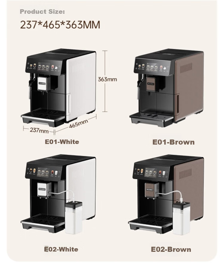 Dr.coffee E02 Brown Home Coffee Maker Fully Automatic Small Integrated Grinder Hot and Cold Drinks One-Touch Cold Brew Fresh Coffee 24