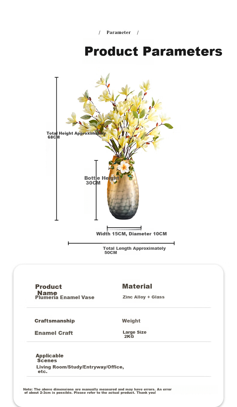 Norsman Luxury Vase Ornament for Living Room Entrance Floral Arrangement Housewarming Gift Valentine's Day 3