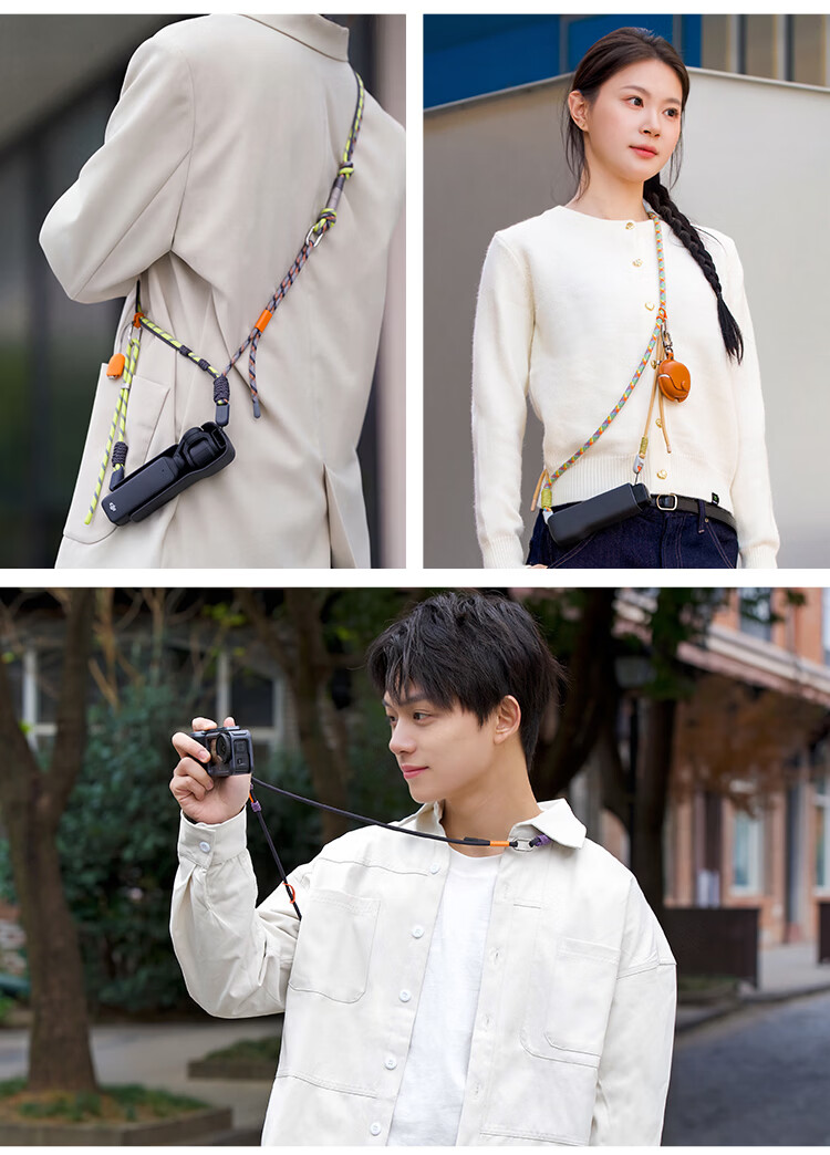 PGYTECH Camera Strap for DJI Osmo Pocket 4/3, Dandelion Shoulder Strap, Crossbody Strap, Wrist Strap, Portable Casual Style - Lilac Purple 5