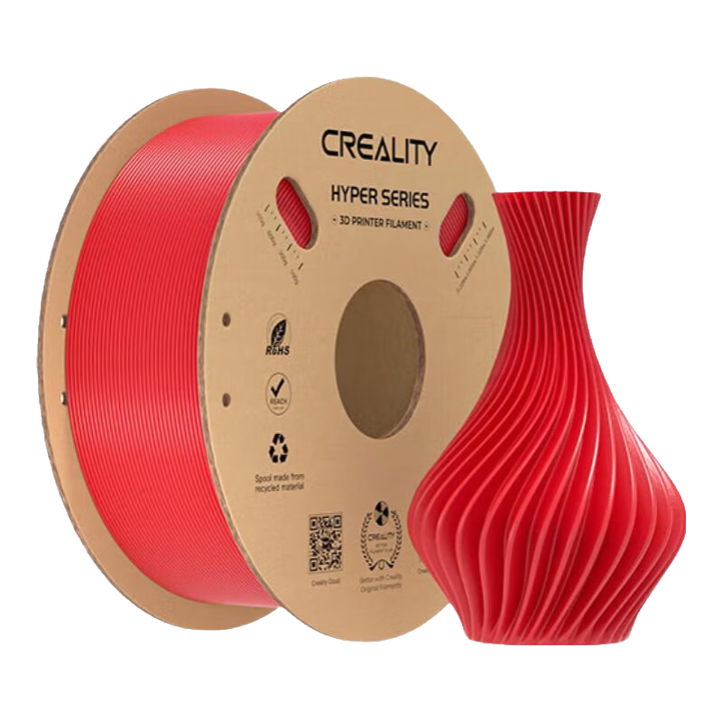 Creality 3D Printing Consumables Hyper-PLA RFID High-Speed Printing High Toughness Easy-To Eco-Friendly Filament Intelligent Parameter Recognition Red