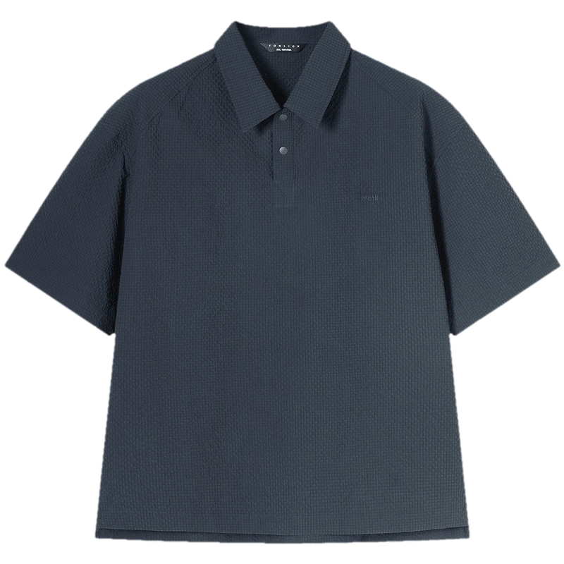 TonLion Men's Short Sleeve Polo Shirt 2026 Summer New Lapel Loose Fit Stylish High-End Trendy Top