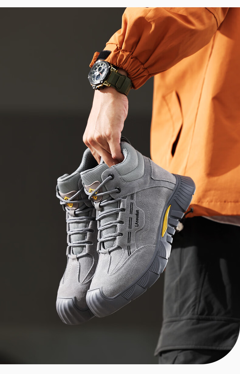 BlueOwlShield Men's Summer Breathable Welding Work Safety Shoes Anti-Scald Anti-Smash Steel Toe Anti-Puncture Non-Slip Work Shoes D0266N-1 Size 44 13