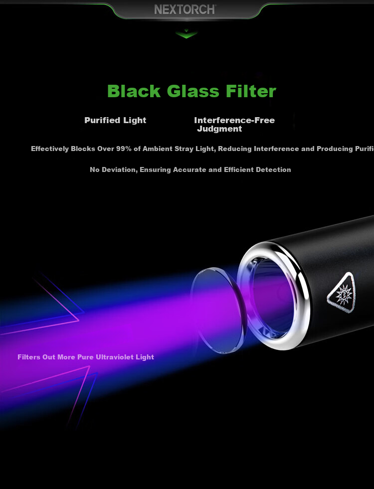 NEXTORCH K33 UV Ultraviolet Penlight 365nm Pet Skin Inspection Lamp Money Detector Jade Identification Flashlight 3
