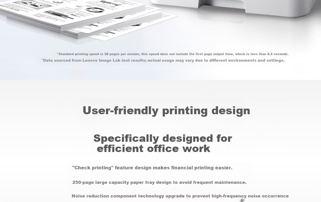 Lenovo LJ2605D Black And White Laser Automatic Duplex Printer A4 Printing Small Office Commercial Home Use Duplex Printing Supports Corporate Customizatio 4
