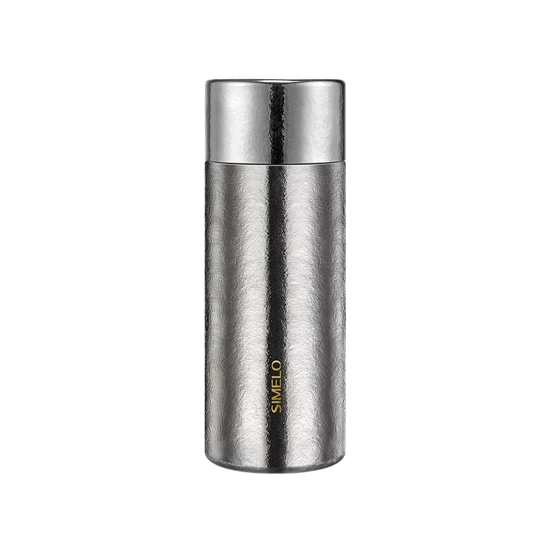 SIMELO Pure Titanium Insulated Water Bottle for Men Outdoor Portable High-End Tea Cup Titanium Water Cup for Women Birthday Gift 380ML