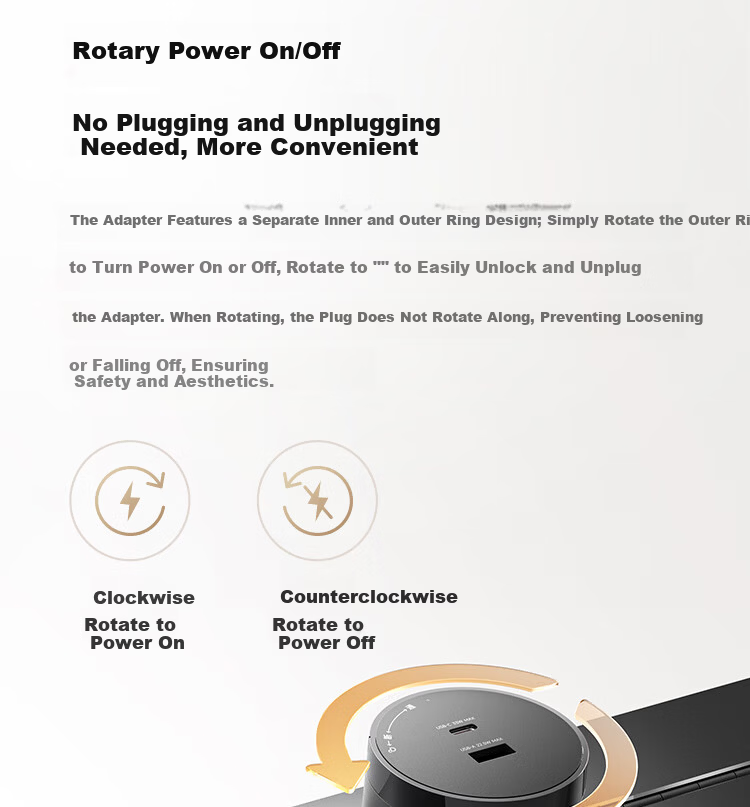 MI Track Socket 33W Fast Charging Adapter Frost White 7