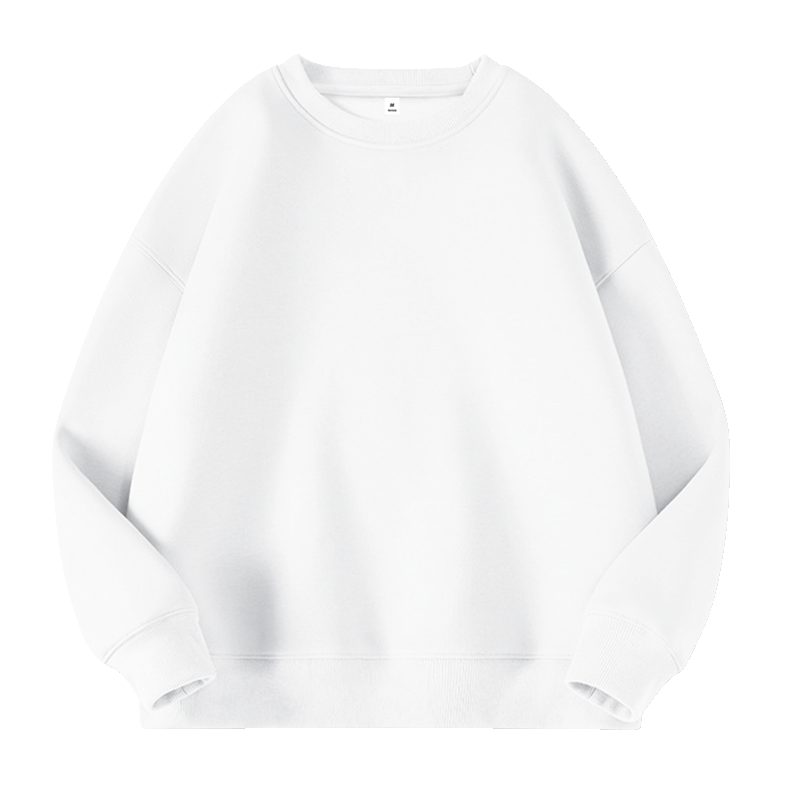 Baleno Fleece-Lined Crew Neck Pullover Sweatshirt for Women 2025 Autumn Winter New Solid Color Loose Warm Long Sleeve Top Without Hood