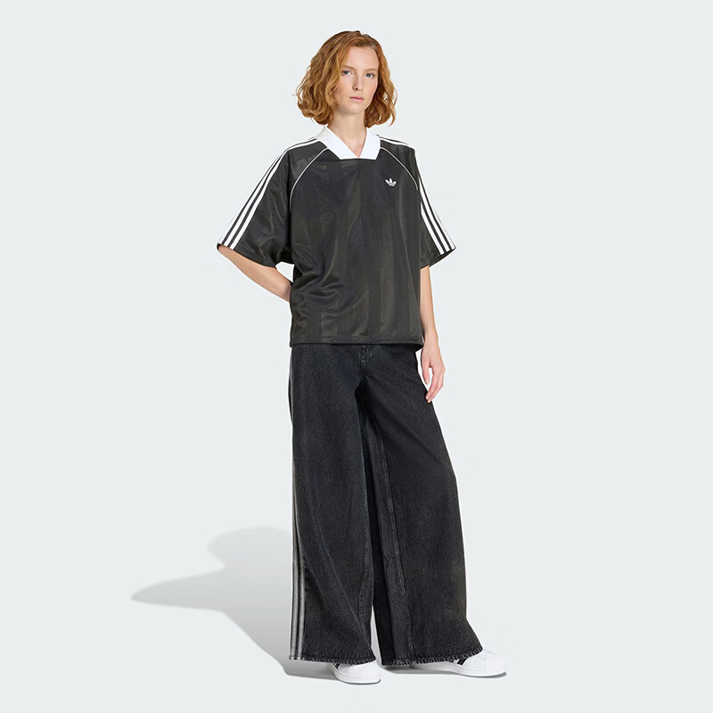 Adidas Originals Women's 3S JAQUARD TEE Short Sleeve Top KD2904 Black S 4