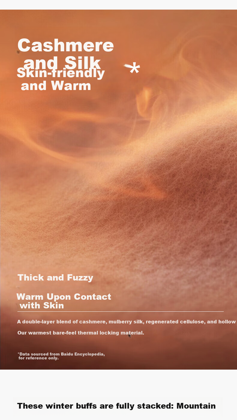 Youkeshu Men's Thermal Underwear 10A Antibacterial Cationic Double-Sided Brushed Autumn Winter Crew Neck 10A Antibacterial Fleece Thickened Set 4