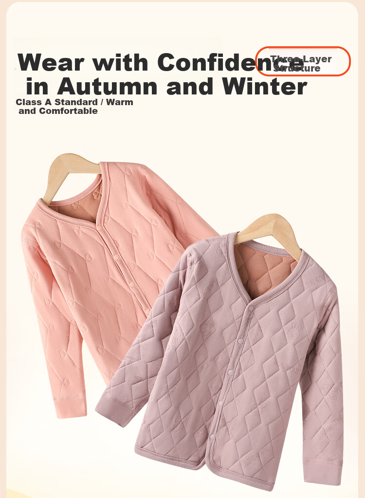 LangSha Thermal Underwear School Uniform Base Layer Winter Kids Warm Jacket Cotton Padded Coat for Girls Elementary and Middle School Students 5