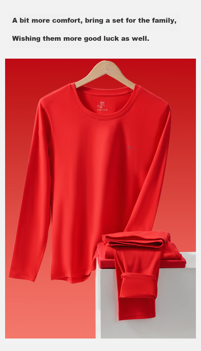 MiiOW Men's Modal Cotton Thermal Underwear and Socks Gift Box for the Lunar New Year 11