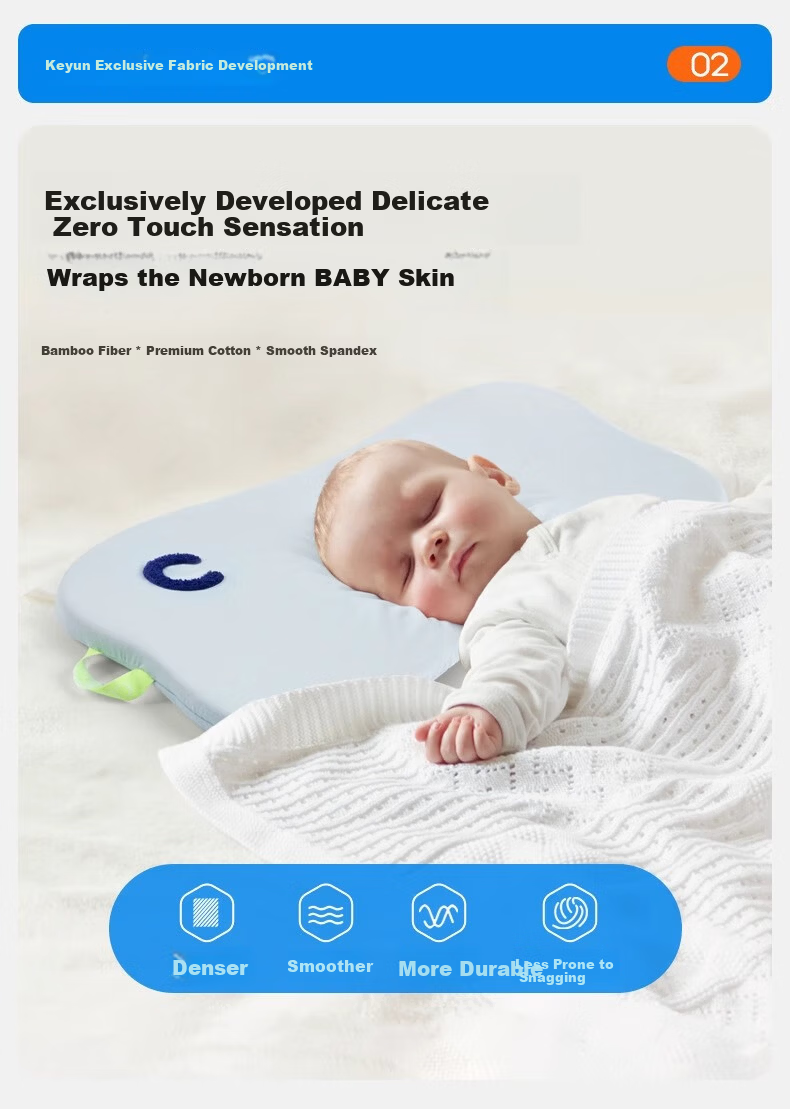 CORY Baby Pillow Cloud Piece Pillow Newborn 0-6 Months to 3 Years Moisture-Absorbing Breathable Washable Spine Support Pillow 4