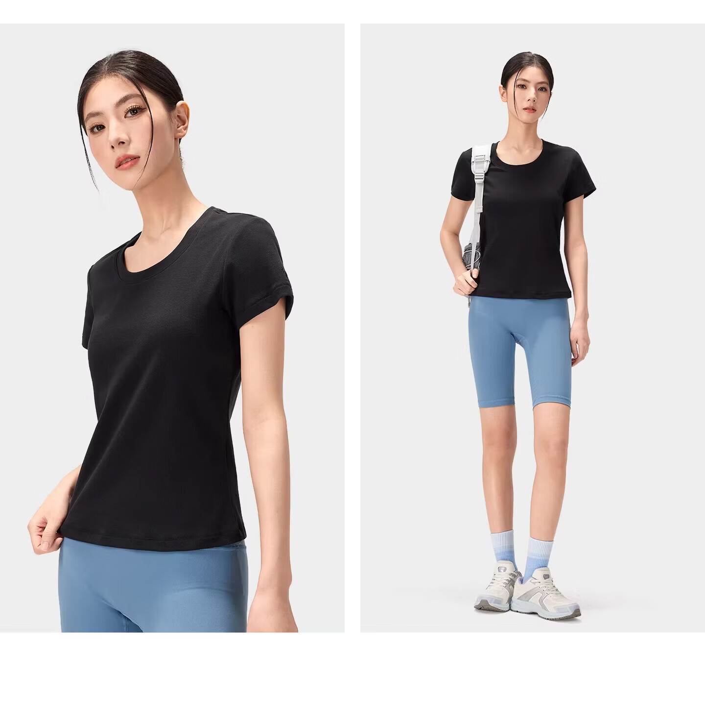 CAMEL Outdoor Casual Women's Shoulder T-Shirt 26 Spring Summer Breathable Stretch Slim Cotton Sports Tee K092 27