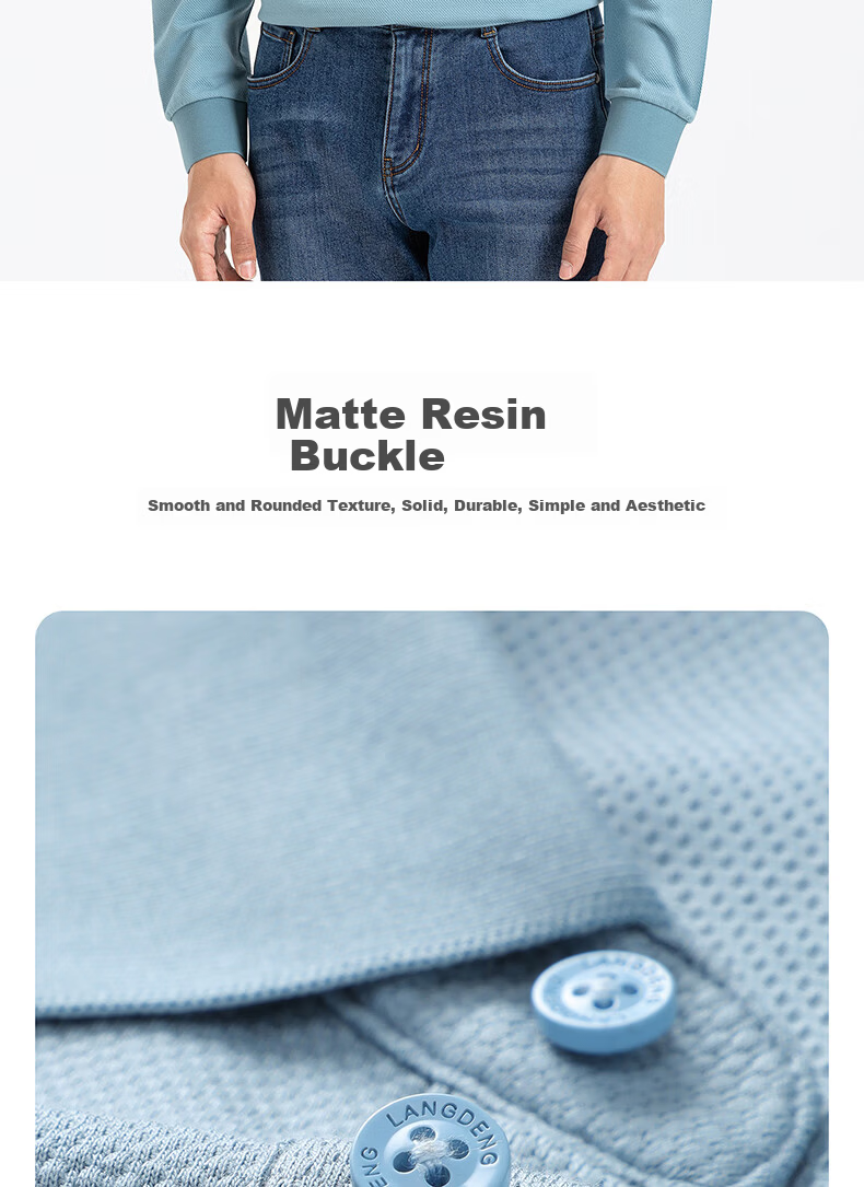 Langdeng [Non-Deforming Collar] Long Sleeve Polo Shirt Men Langdeng 2025 Spring Autumn New Business Casual Men's Collared T-Shirt 9