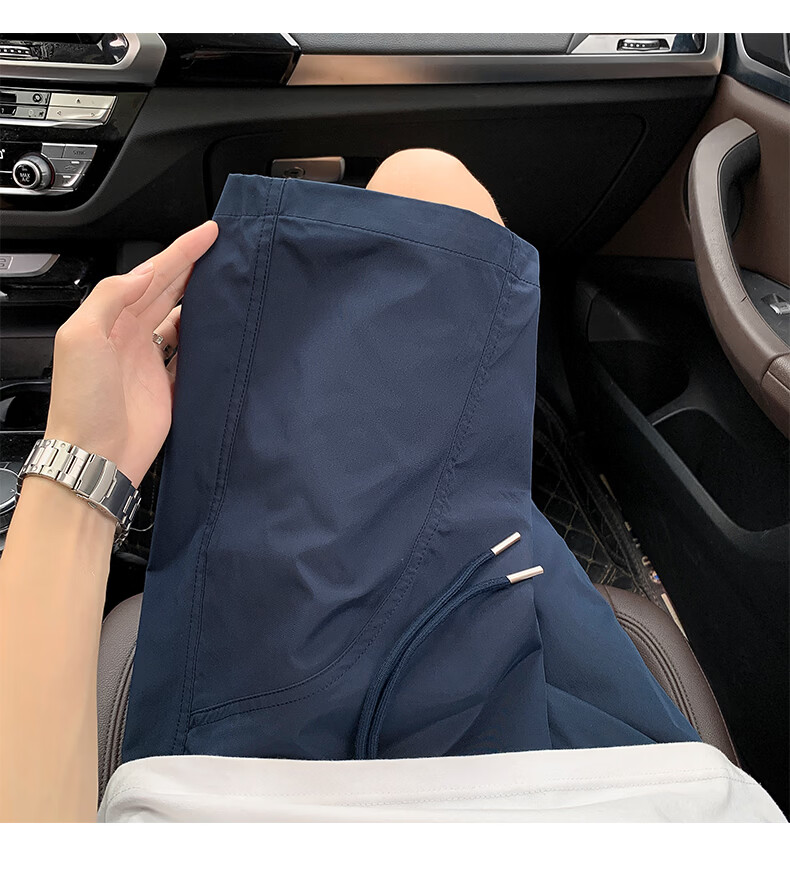 CLOR American Quick-Dry Angled Cut Shorts Men Summer Thin Casual Loose Trendy Brand Five-Point Pants DK02 Navy Blue 2XL 7