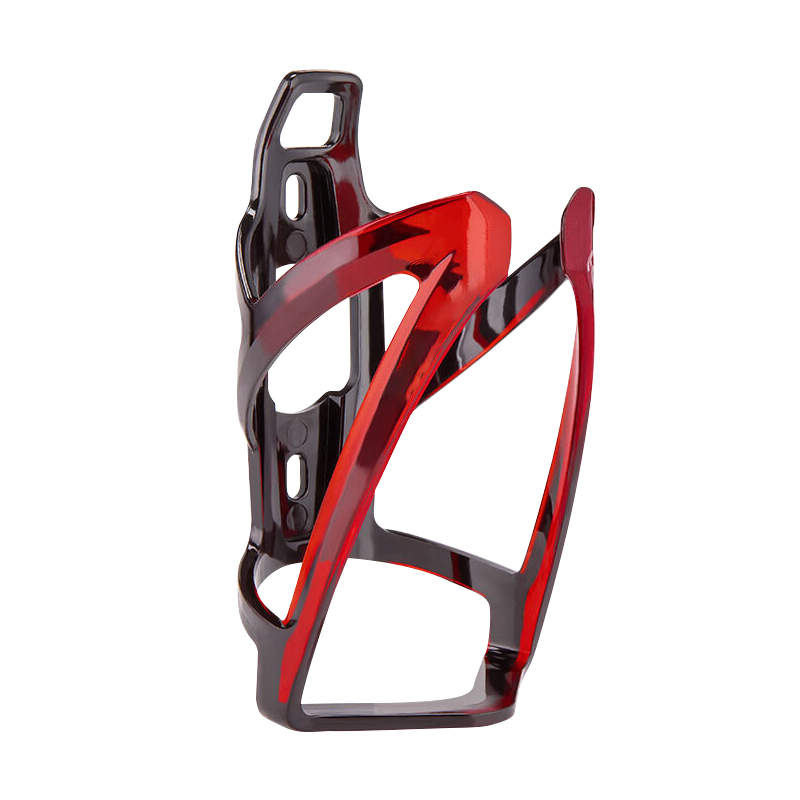 Huangchi Bicycle Water Bottle Cage Colorful Road Mountain Bike Cup Holder Cycling Mount Accessory [Black Red]