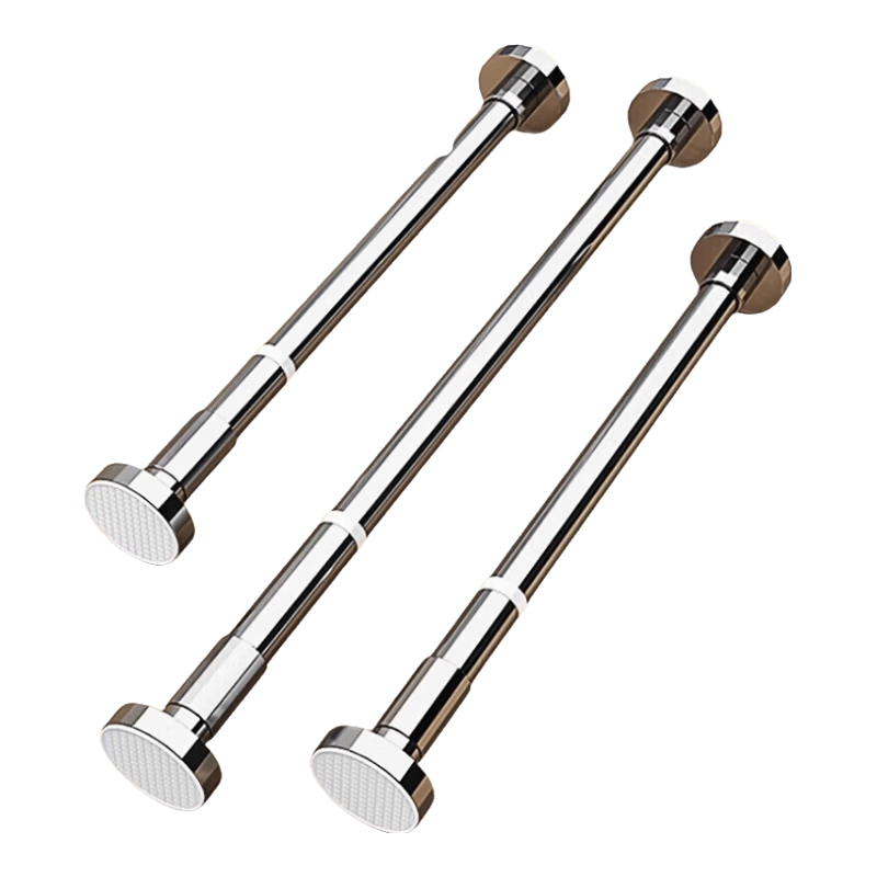 YOUQIN Retractable Clothes Drying Rod, No Drilling Required Support, Shower Curtain Rod, Bathroom Balcony Clothes Rack, Roman Rod, Bathroom Curtain Rod