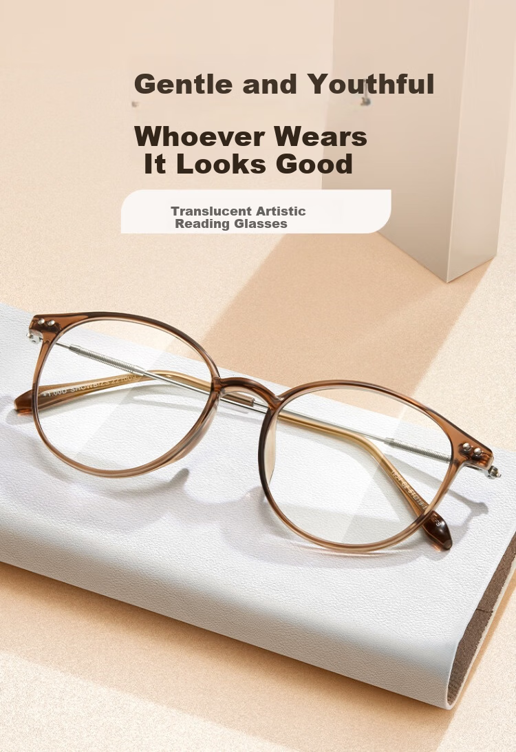 SHOWBIZS Women's Blue Light Blocking Reading Glasses Large Frame Elegant Lightweight Comfortable Elderly High Definition 1954 1