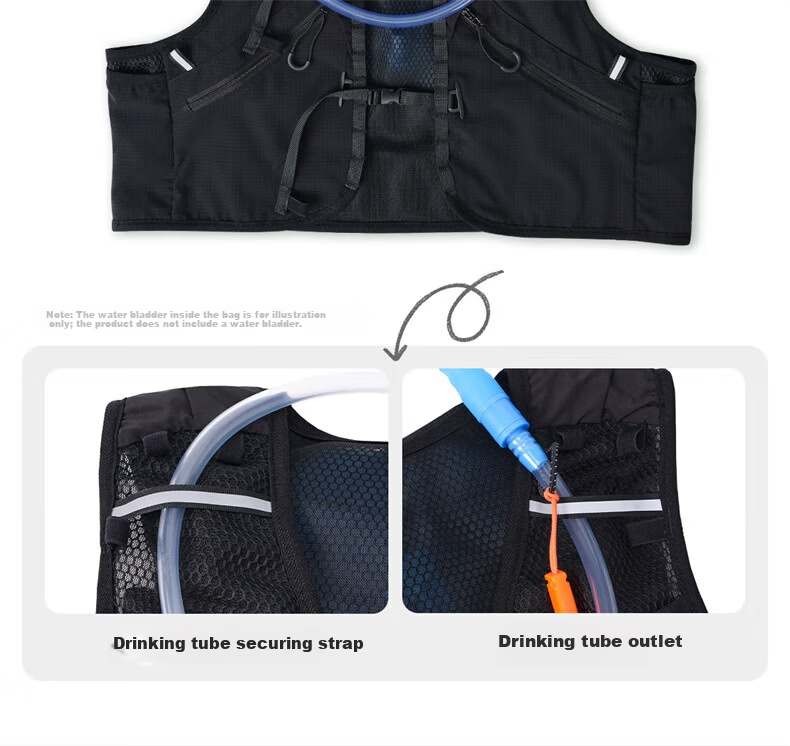 CAMEL Off-Road Sports Backpack Double Shoulder Marathon Vest Outdoor Hiking Mountaineering Hydration Pack 575B673037 Fiery Orange 8