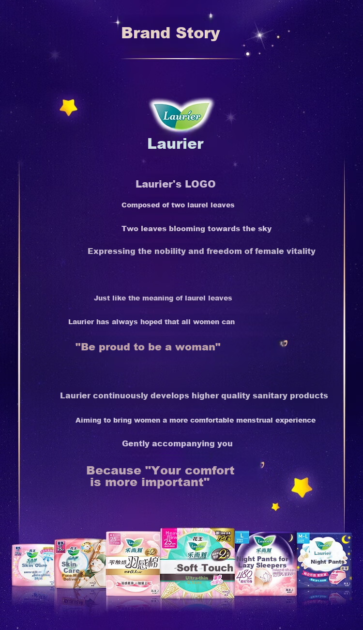 Kao Laurier Night Pants Breathable M-L Size 4 Pieces Sleep Pants Night Sanitary Napkins Menstrual Pads 10