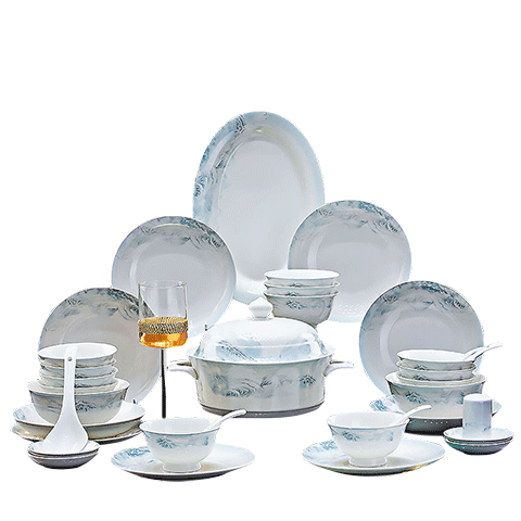 Pearson Jingdezhen Ceramic Dinnerware Set Bowl and Plate Set Home Ceramic Bowl Chopsticks and Dish Set Housewarming Gift Box