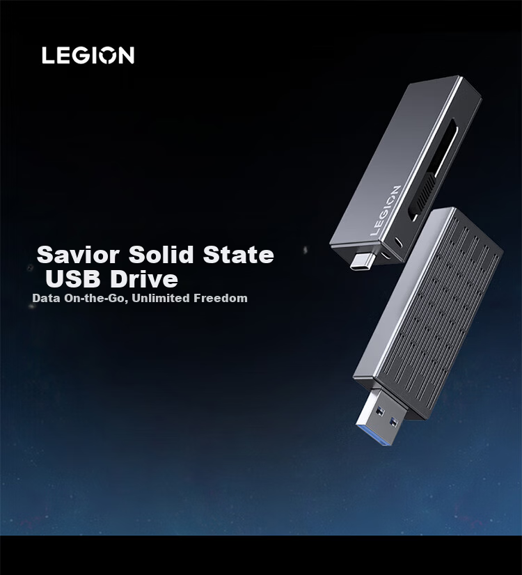 Lenovo Xiaoxin Solid State USB Flash Drive Multi-Interface Compatible with Mobile Phones, Tablets, and Computers High-Speed Transmission Compact Portable Fun New Design 128GB Decompression Disk Pearl  1