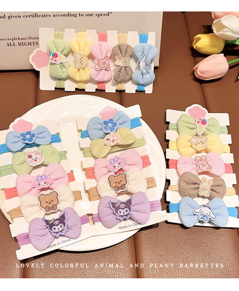 NIANFIN Spring Summer New Year High Elastic Cherry Hair Tie Korean Style Hair Accessory Hair Rope Elastic Band for Women and Children 8