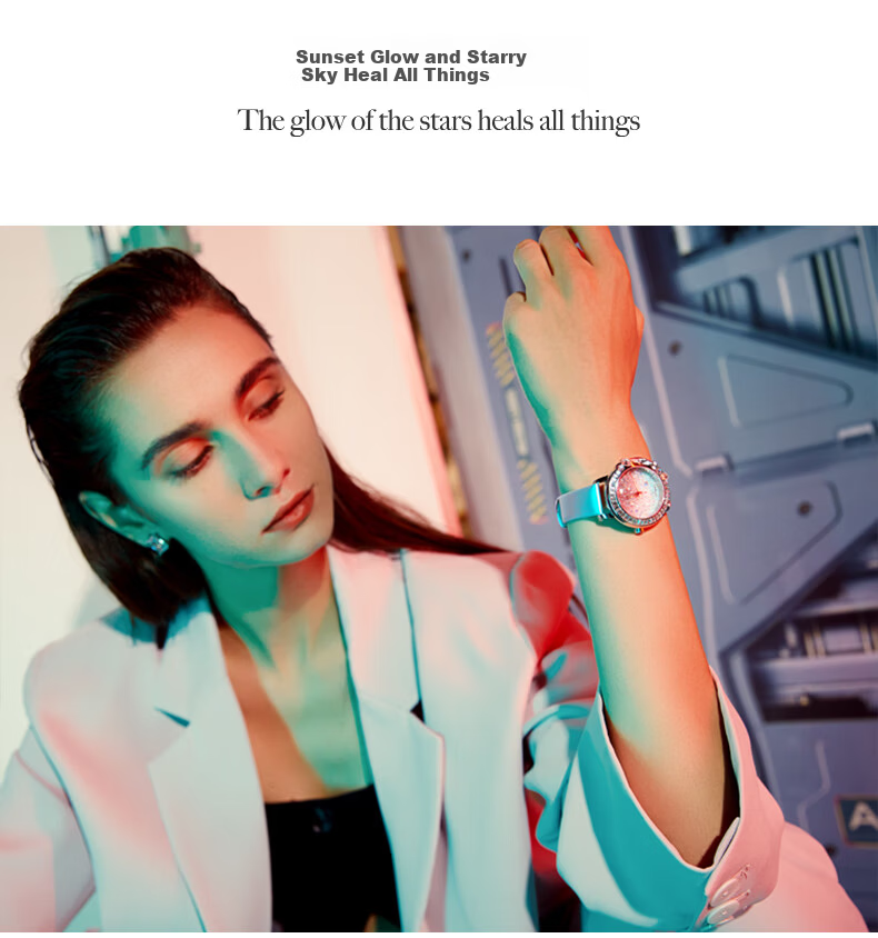 Galtiscopio Luxury European Starry Sky Diamond Crystal Women's Watch Wristwatch Gift for Girlfriend 3