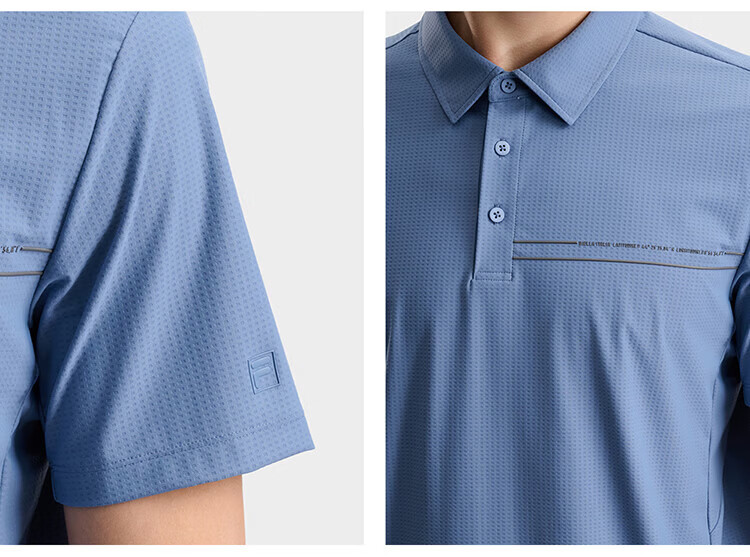 FILA Official Men's Knitted Short Sleeve Polo Shirt 2026 Summer Sun Protection Cooling Comfortable Top 44