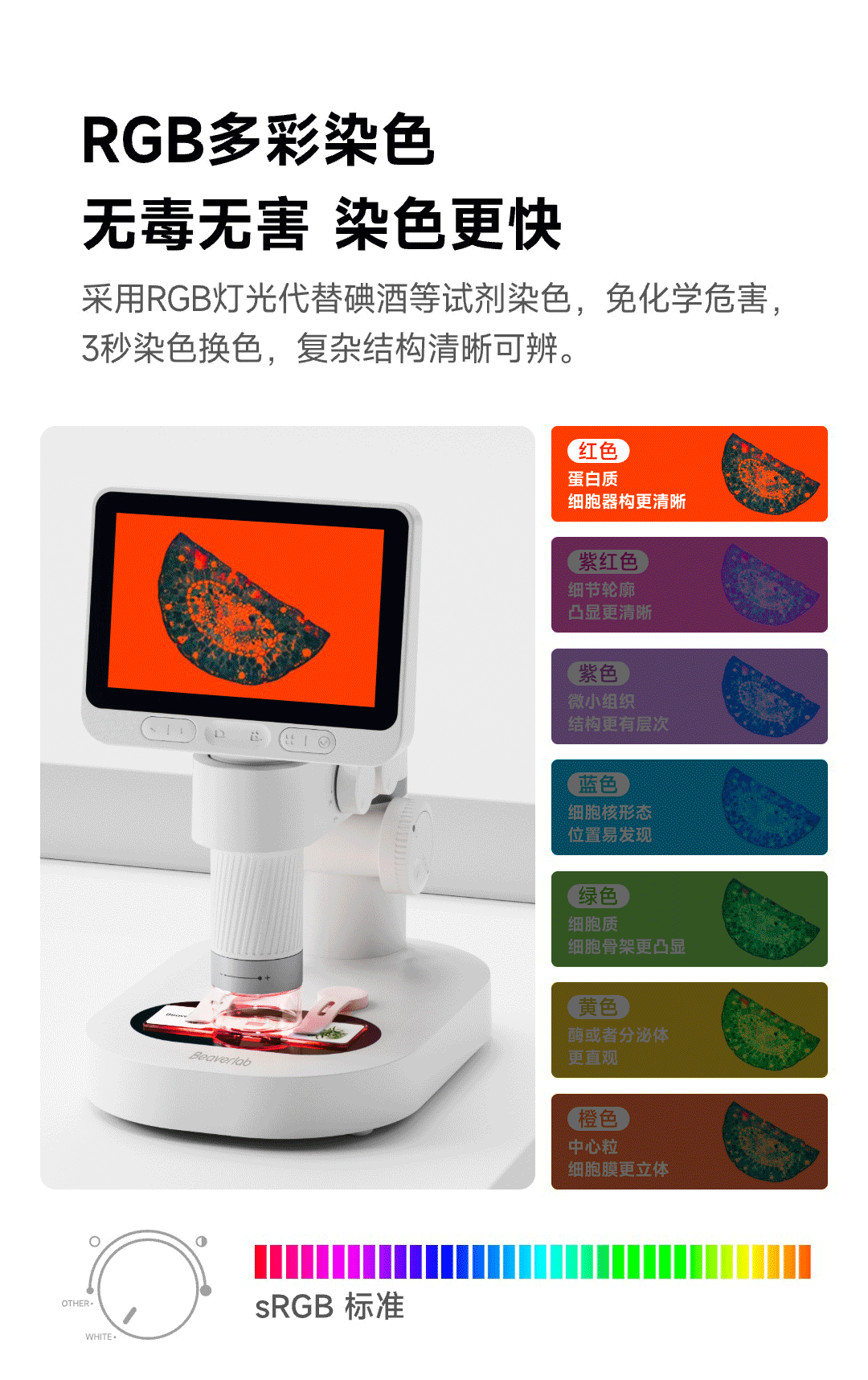 Dangdangli Electronic Microscope Portable Handheld Birthday Gift for Boys and Girls Middle and Primary School Students 5