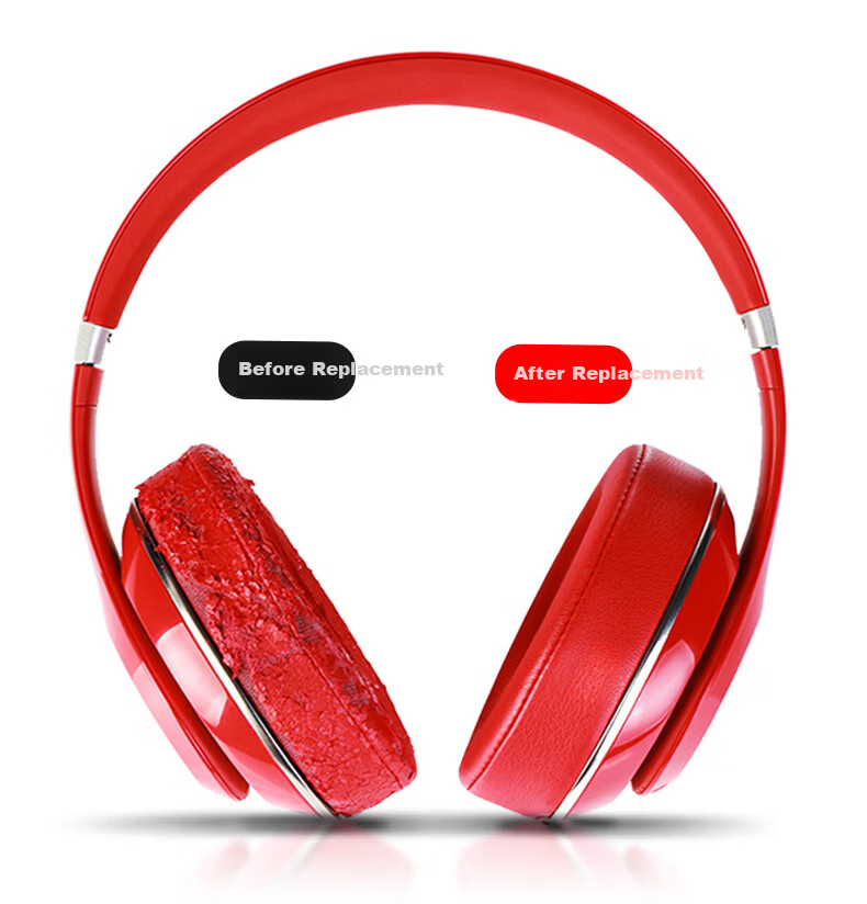 Penggu Replacement Ear Pads for Beats Studio3 Studio2 Pro Headphones, Genuine Sheepskin Black, Universal Repair Accessories 4