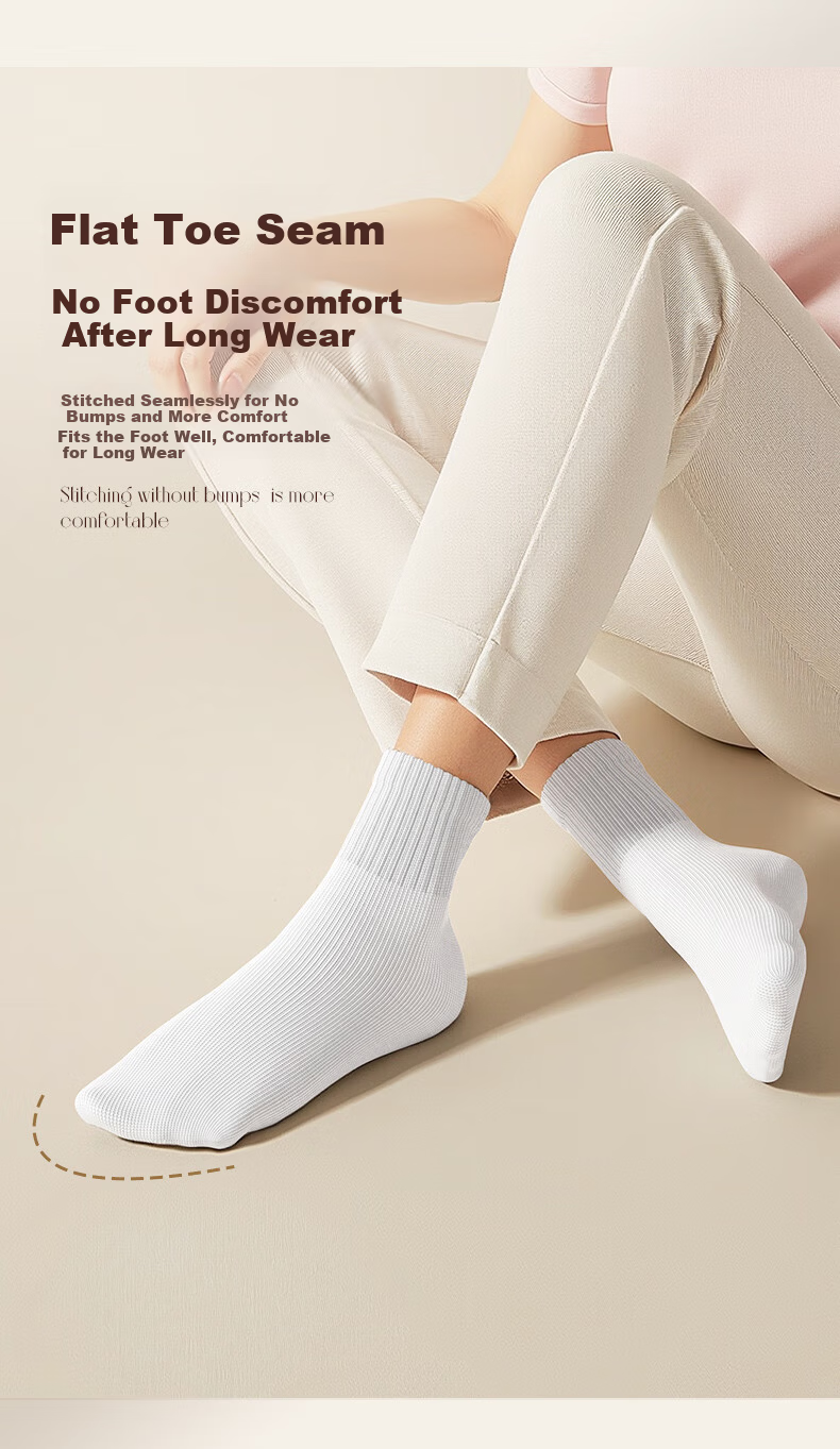 Baicaoyuan Disposable Socks Pull-Out Daily Socks Portable Travel Short Mid-Calf Unisex Wash-Free Breathable 6