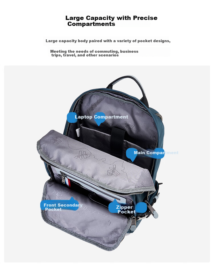 Hush Puppies Men's 14.2-inch Large Capacity Laptop Backpack Business Casual Birthday Gift for Boyfriend 7