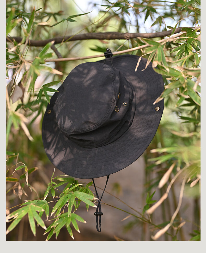 TOPEX Outdoor Men's Summer Mountaineering Bucket Hat Sun Protection Hiking Foldable Water-Repellent Breathable Cap 31