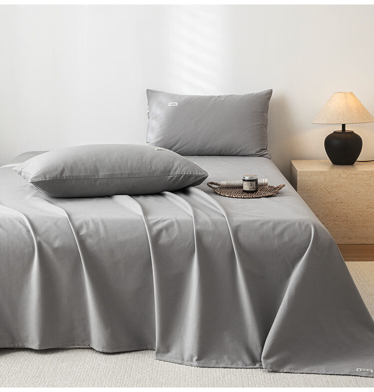 MUJI A-Class Pure Cotton Bed Sheet Single Student Dormitory Single Full Cotton Quilt Cover 0.9/1.2x2m Bed 160x230cm 4