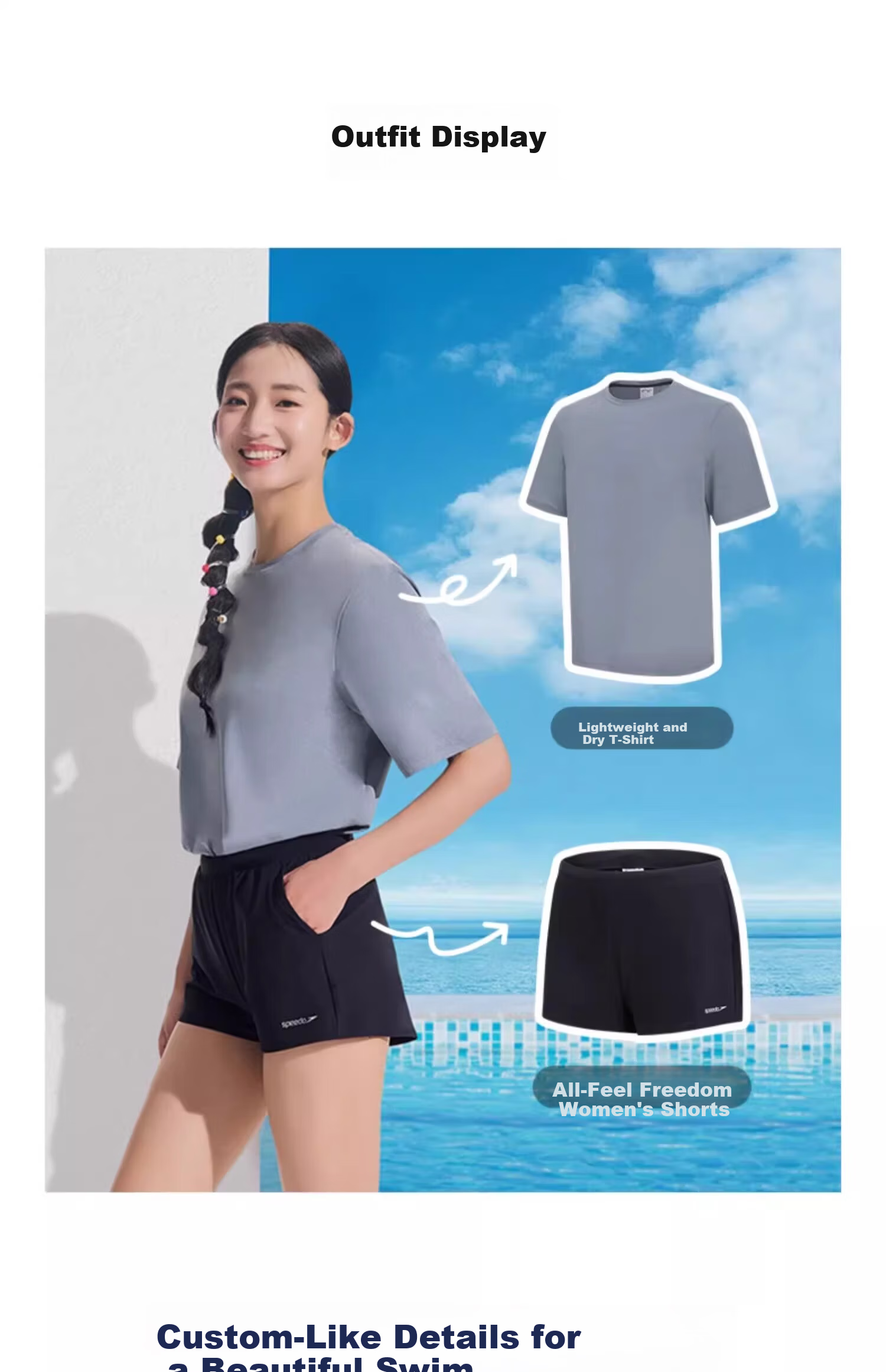 Speedo Free Lightweight Quick-Dry Comfortable Breathable UV Protection Short Sleeve T-Shirt Unisex Sesame Black Size XS 10