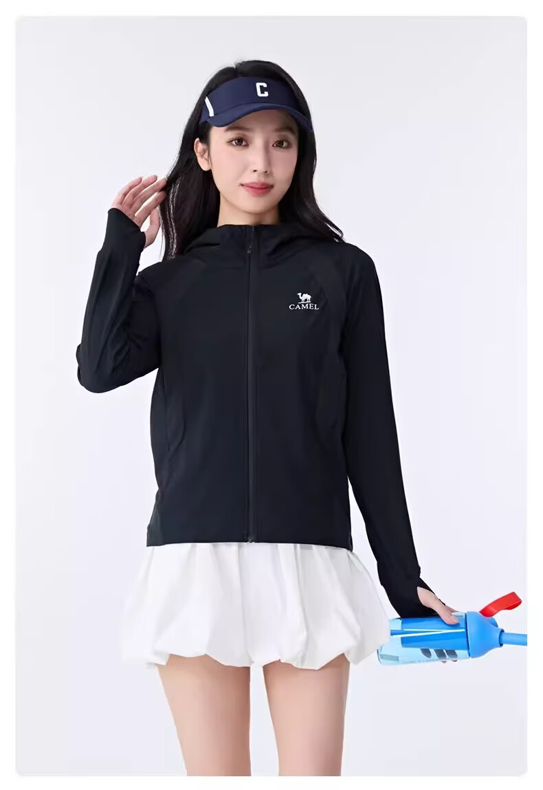 CAMEL Original Yarn Sun Protection Cooling Slim Fit Women's Knit Jacket 26 Spring Summer New Moisture-Wicking Quick-Dry Breathable 8010 18