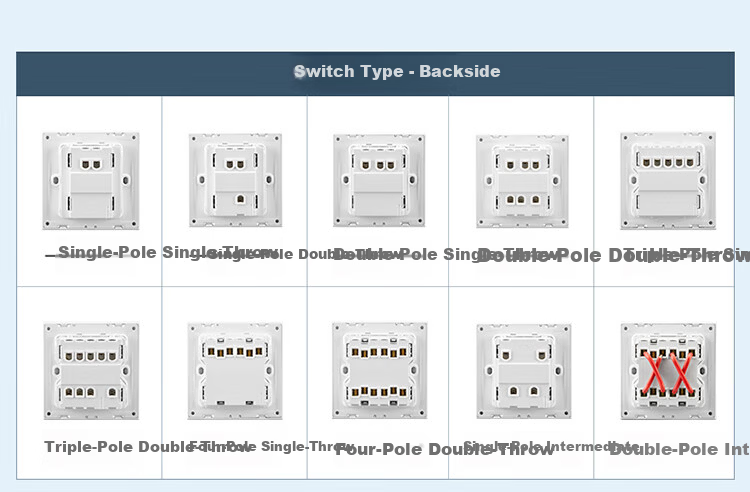 BULL G57 Butterfly Ultra-Thin Single Multi-Control Switch Large Panel G57K134 Glossy White Flush Mount 9