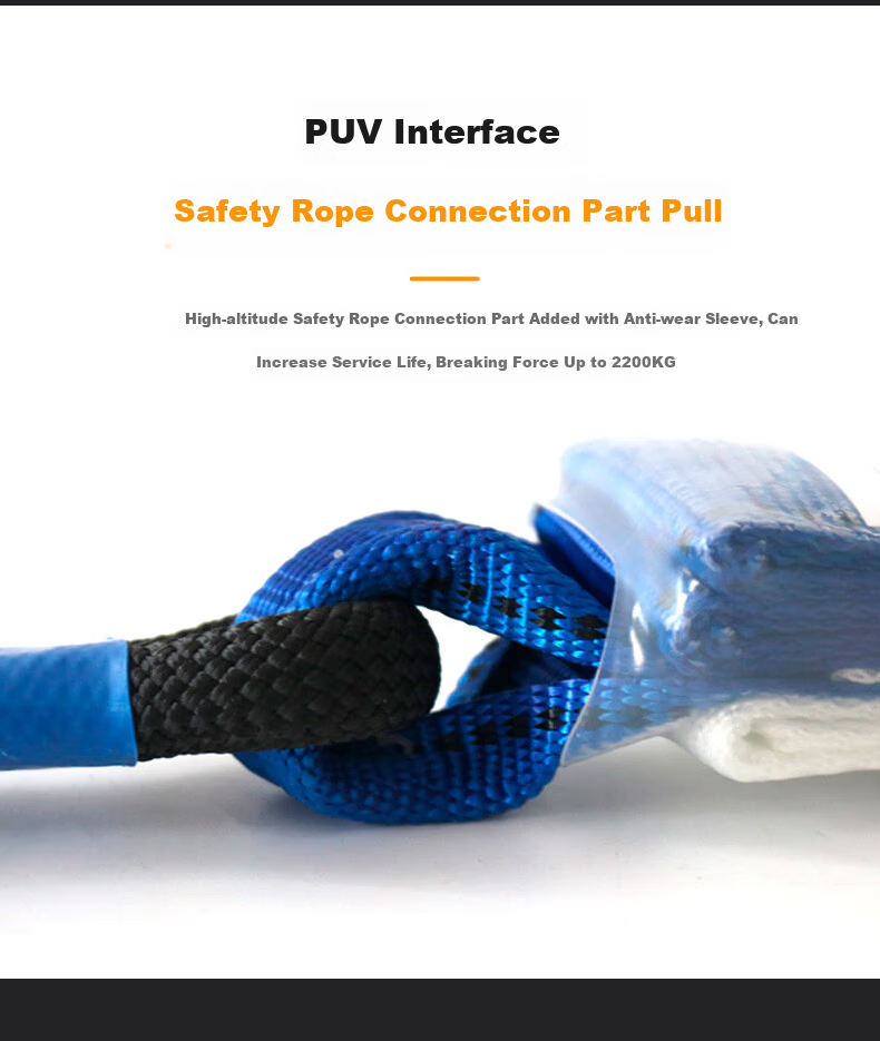 Shandouao Five-Point Safety Harness Fall Protection Rope for High-Altitude Work AD9026 Double Large Hooks 3m 16