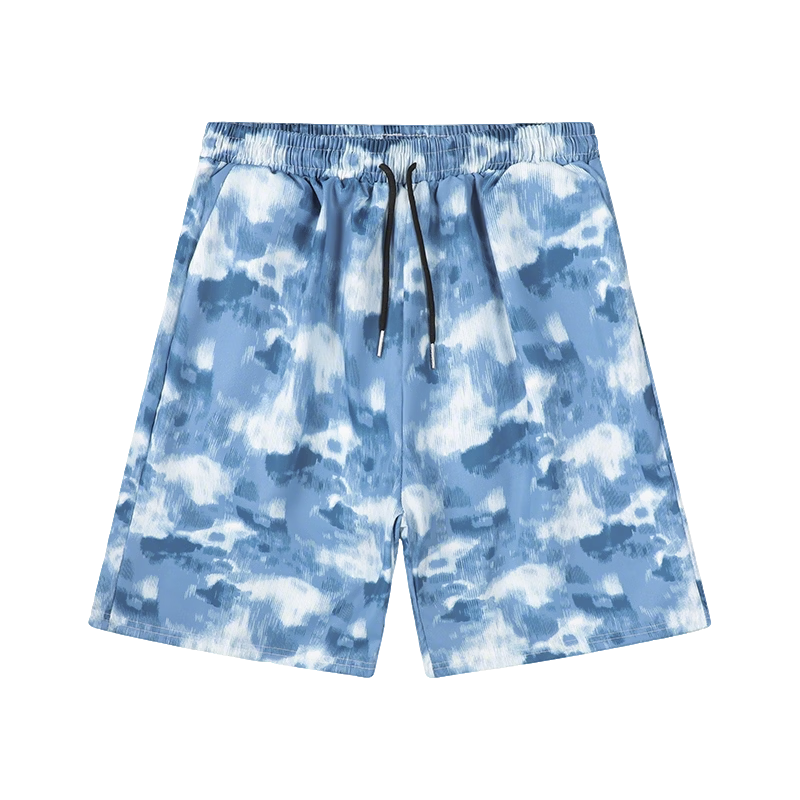 NASA GISS Men's Summer Loose Quick-Dry Beach Shorts Swim Trunks Water-Resistant Surfing Swimming Shorts Blue 2XL