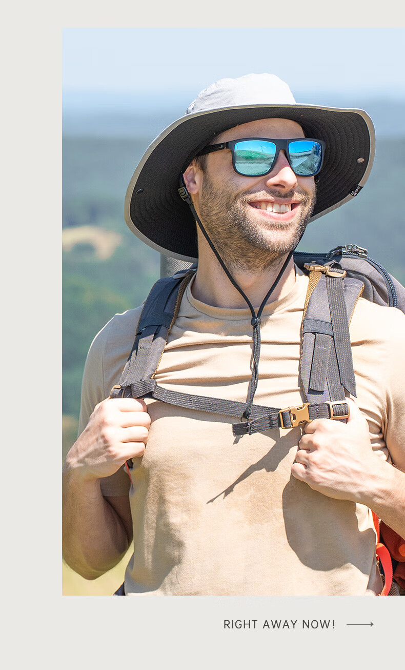 TOPEX Outdoor Sun Protection Hat for Men Large Head Circumference Summer Mountaineering Hiking Fishing Sunshade Water-Repellent Hat 13