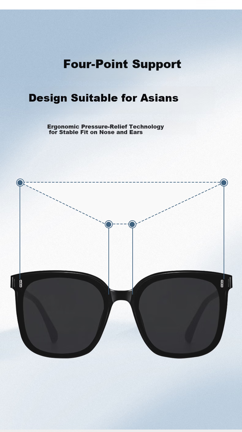 LOESY Versatile Slimming Fashion Polarized Sunglasses UV Protection Driving Black Frame Black Gray Nylon Non-Polarized 11